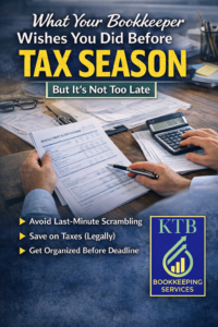 Avoid tax season stress with these bookkeeping tips. Learn what your bookkeeper wishes you did before filing and how to get back on track now